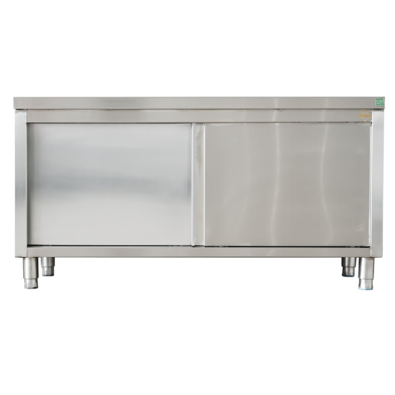 Commercial stainless steel kitchen work cabinet