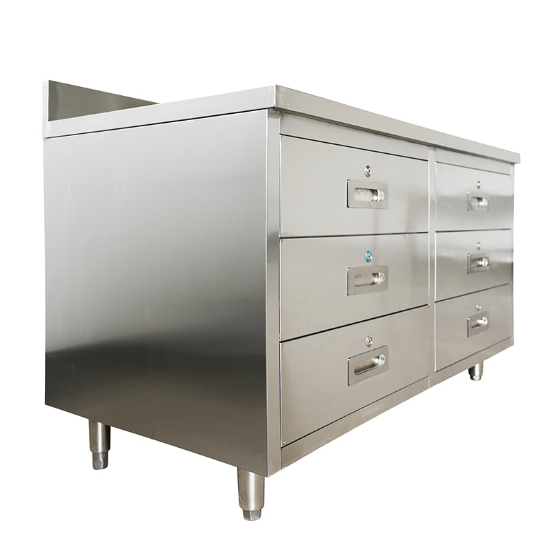 Commercial stainless steel kitchen work cabinet