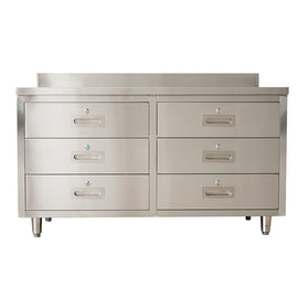 Commercial stainless steel kitchen work cabinet